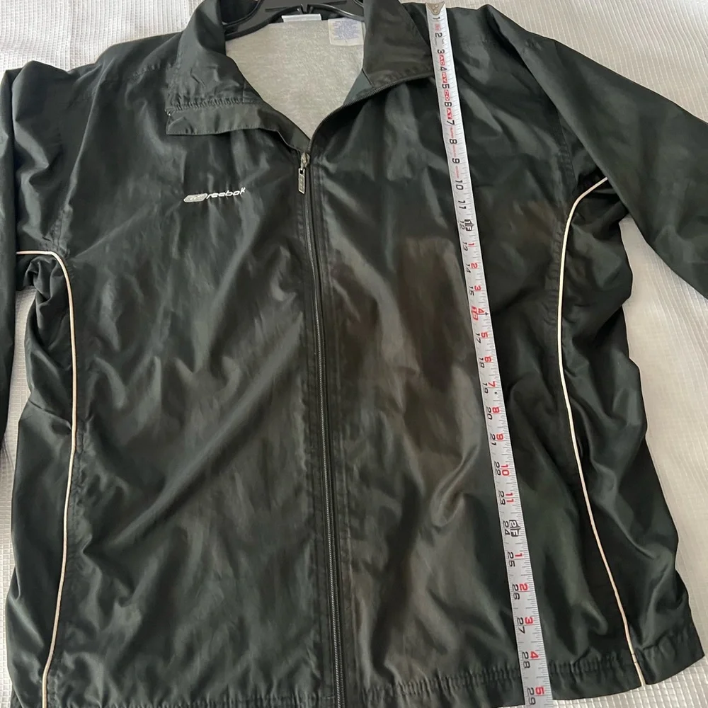 Reebok Men's Black Windbreaker Jacket
